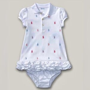 RALPH LAUREN Baby Dress with bloomer NWT